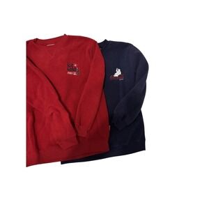 Two Women's Medium Red Coke Sweater And Blue Coke Sweater Lot
